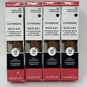 4 x Covergirl Outlast Extreme Wear Concealer, 880 Cappuccino, Full Coverage New